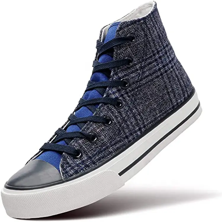 Canvas Sneakers Ups Rubber China High Top Lace Female OEM ODM Service Top Grade Women Casual Walking Shoes